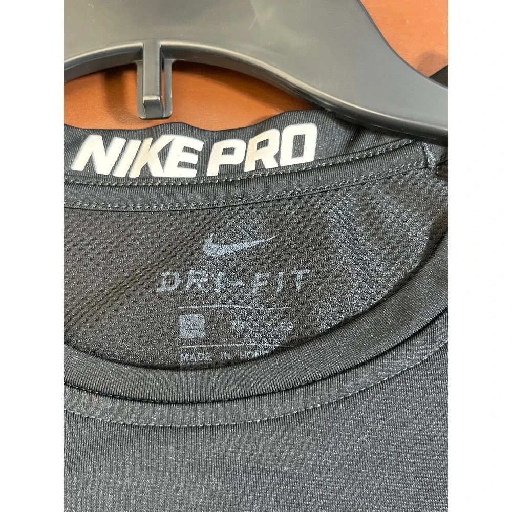 Nike Pro Dri-FIT Mens XL Black Long Sleeve Compression Training Shirt Base Layer